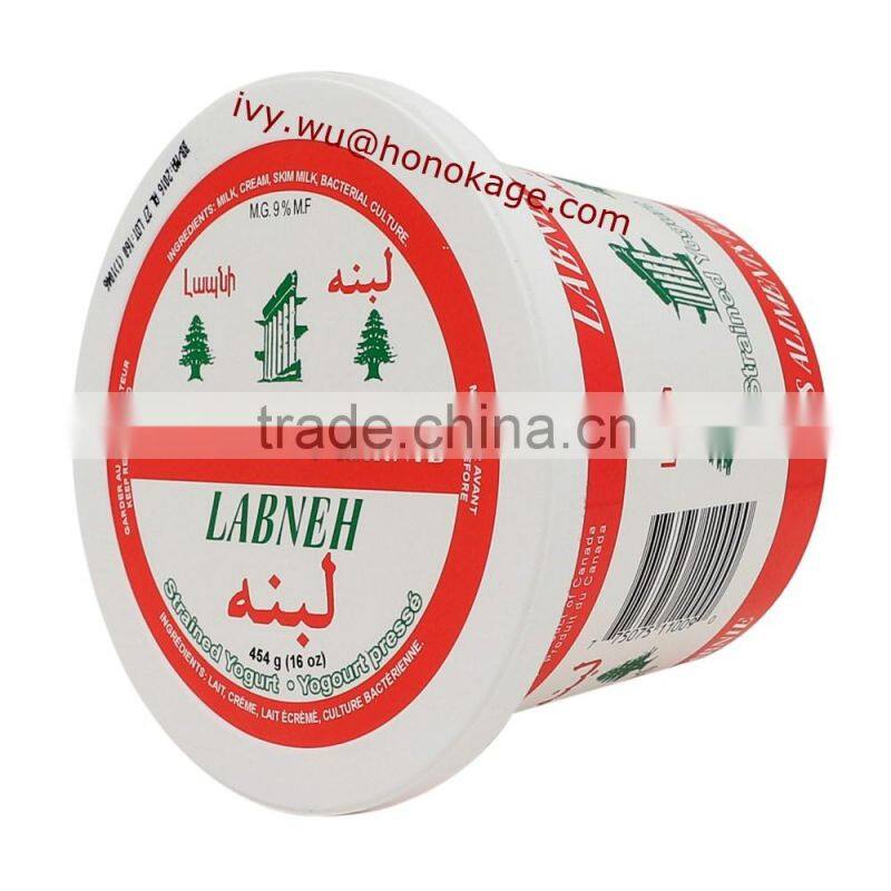 PP Disposable Yogurt Plastic Cups with Lid,Customer Logo Takeout Container for Yogurt,Greek Yogurt Packaging