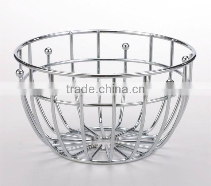 Good quality home stainless steel fruit basket, metal wire fruit basket