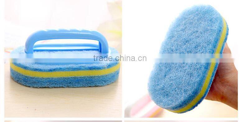 Q049 Plastic handle kitchen cleaning sponge bath brush