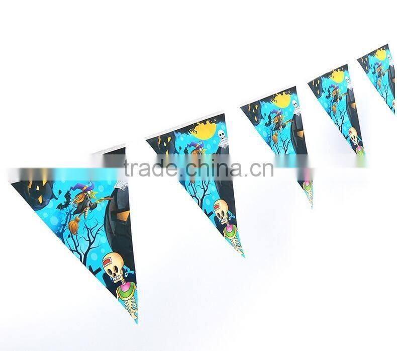Halloween Decoration Supplies Triangle Flags Party String Hanging Decorative Flags For Wholesale