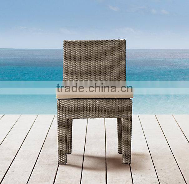 2017 Simple design strong chaise synthetic rattan modern armless chairs