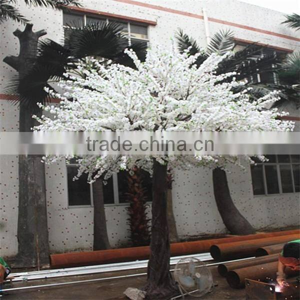 SJ223002 artificial cherry blossom sakura tree large plastic white color flower tree