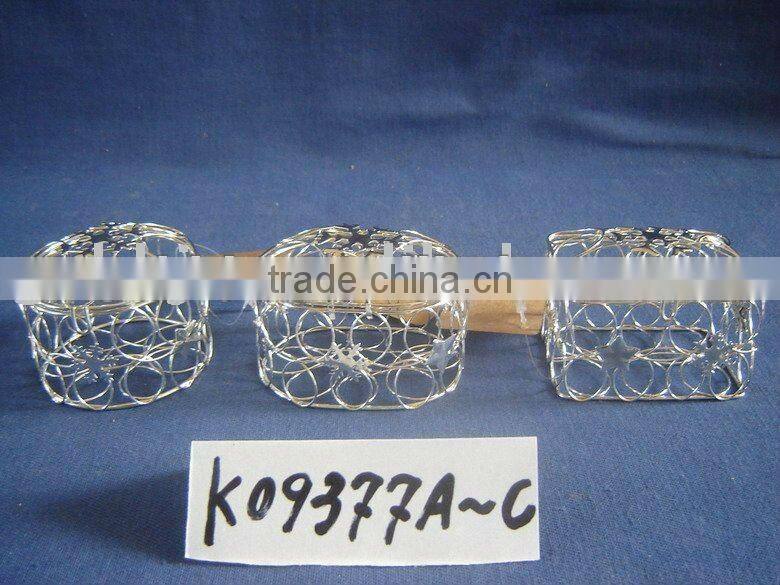 Chrome embroidered metal silver wire indoor electric gift box