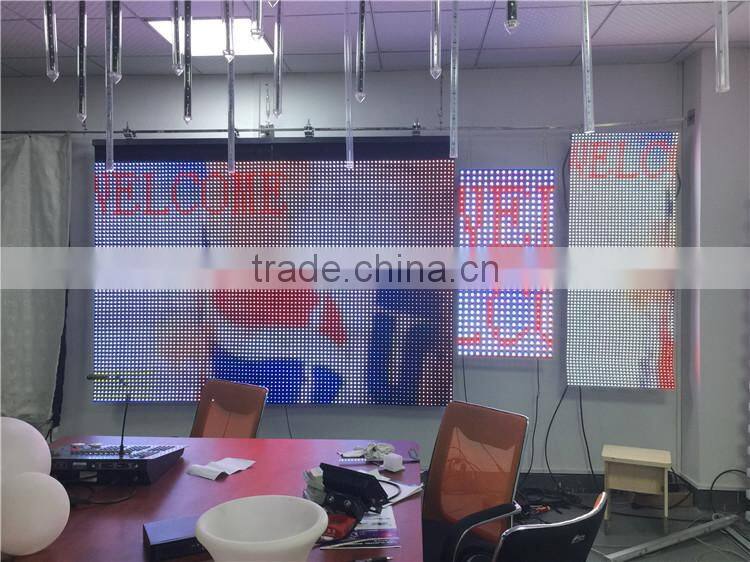 Crutain wall Indoor large video screen flexible led curtain display