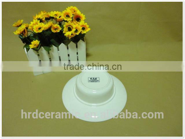 2014 Chinese hot Cheap wholesale round porcelain ceramic soup bowls