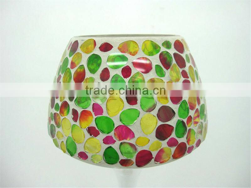 Personalized Lamp Shape Multi-colored Mosaic Unique Handmade Cheap Wholesale Glass Vase