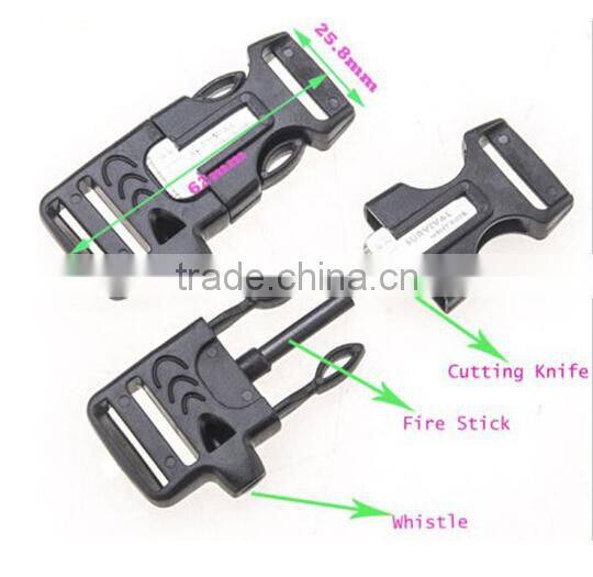 Multifunctional Cheap Paracord Whistle Buckle With Logo