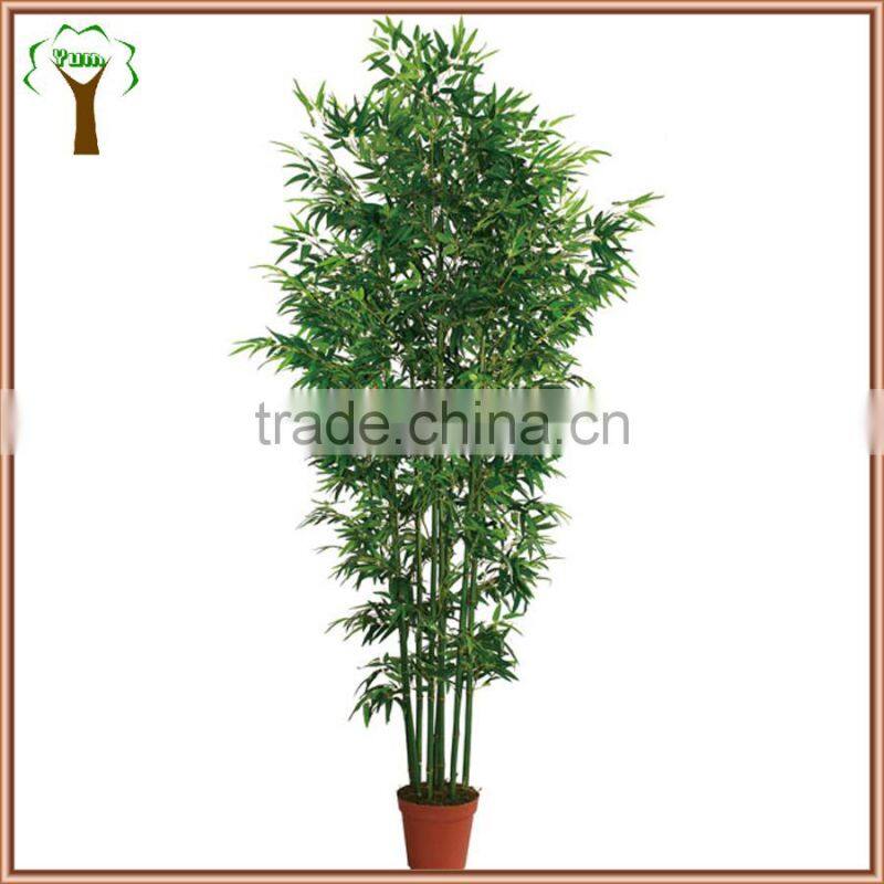 artificial bamboo sticks with leaves for indoor decoration