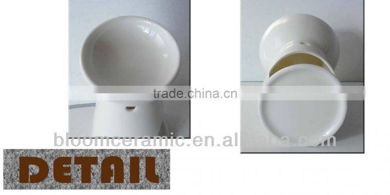 Light tower shape white ceramic aroma oil burner