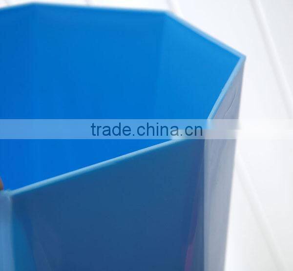 0279 Plastic PP Diamond trash can witn colorful