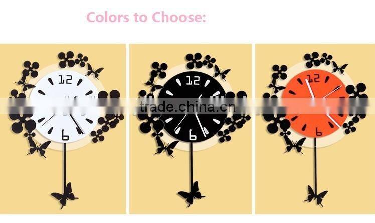 Luxury Modern DIY acrylic Wall Clock Stickers Decals Home Room Art Decor Watches/timepiece