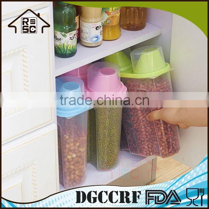 NBRSC Plastic Kitchen Airtight Food Cereal Storage Dispenser Rice Container Box Holder