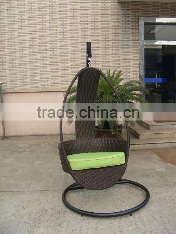 Outdoor rattan swing hanging chair