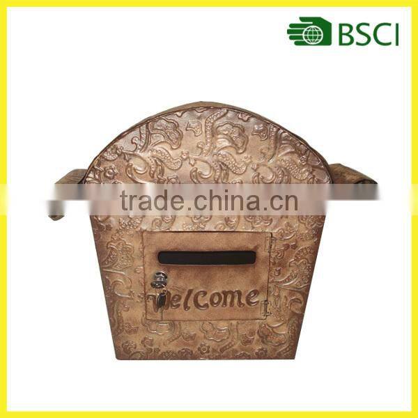 YS11530 antique metal mailbox handicraft for garden decor