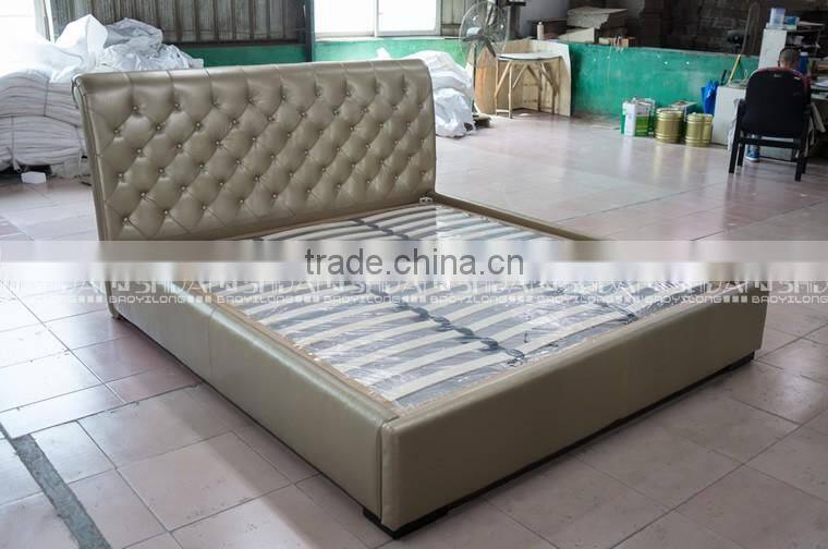 Upholstered king size bed made in china B85