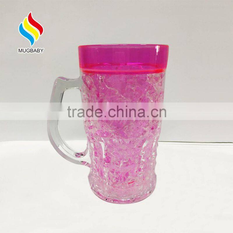 Summer Promotion plastic freeze mug double wall