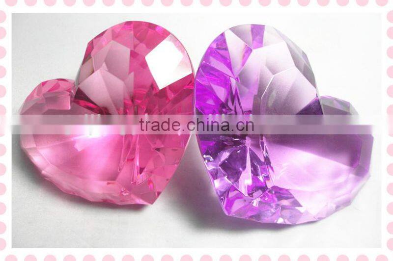 2014 NEW heart shade diamond acrylic wedding table decoration