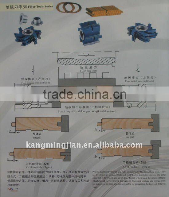 customized high performance carbide woodworking cutter head, floor profile cutters