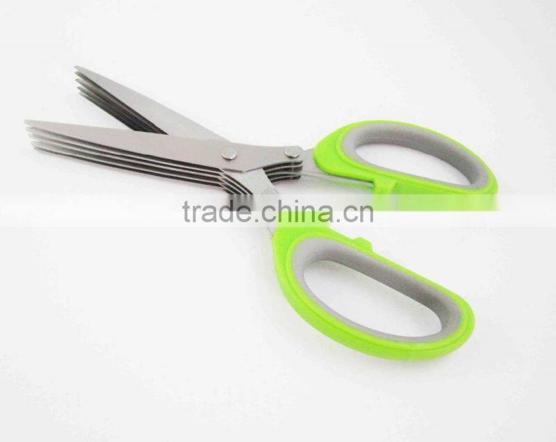 LFGB Stainless Steel 5 Layer Herb Scissors