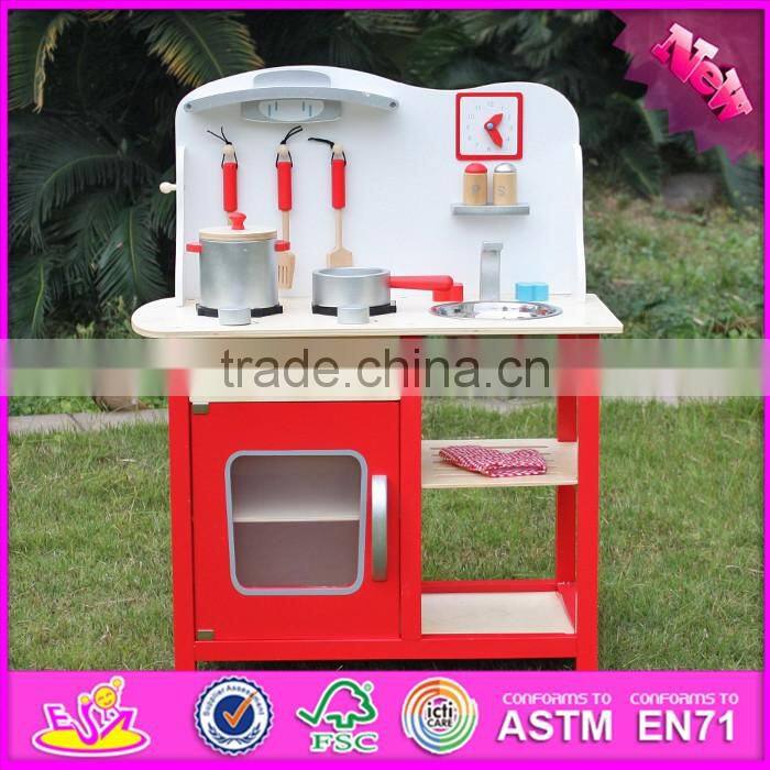 2016 Best sale pretend play wooden kitchen toys for toddlers W10C133