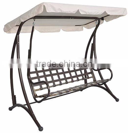 Factory supply the 3 seats rattan swing chair garden swing chair for leisure for hot sale