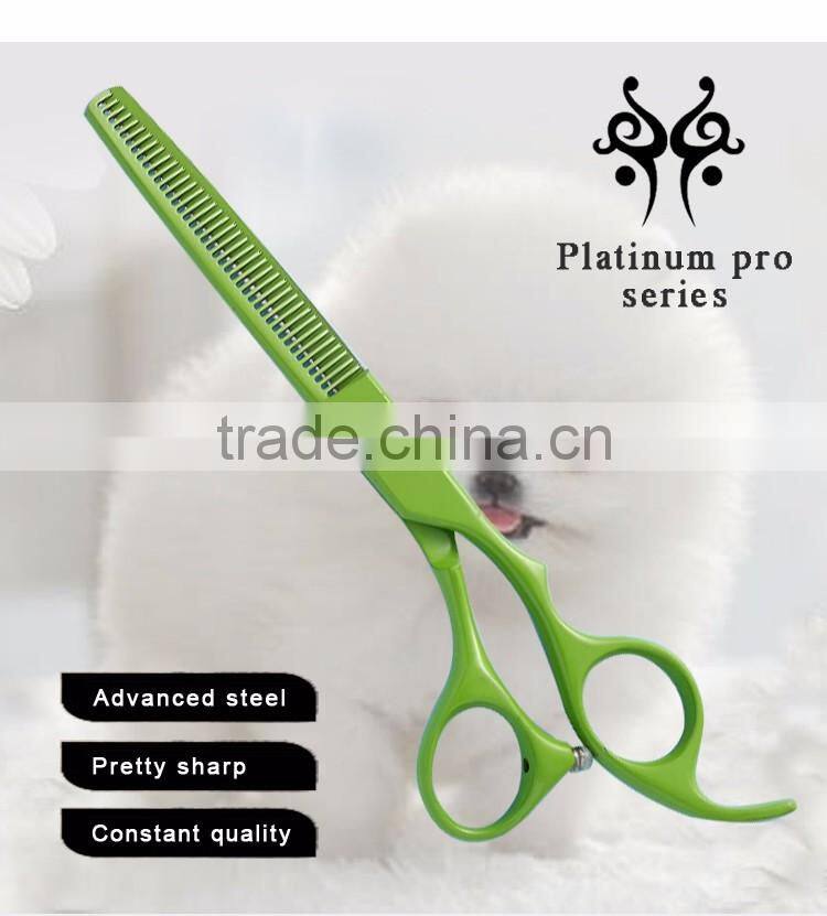 7 inch green color japanese pet / dog grooming scissors