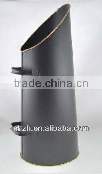 55.5cm matte black coal hod