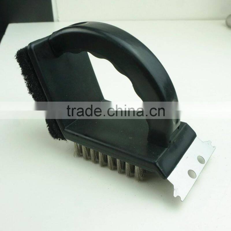 85011 2 Sided Grill Brush BBQ Cleaner Stainless Steel Edge