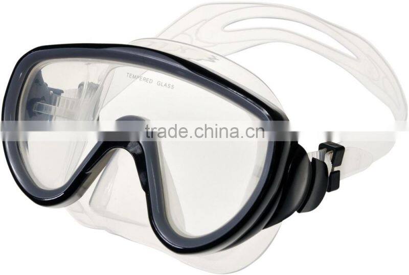Changeabele strap double transaprent lens diving mask