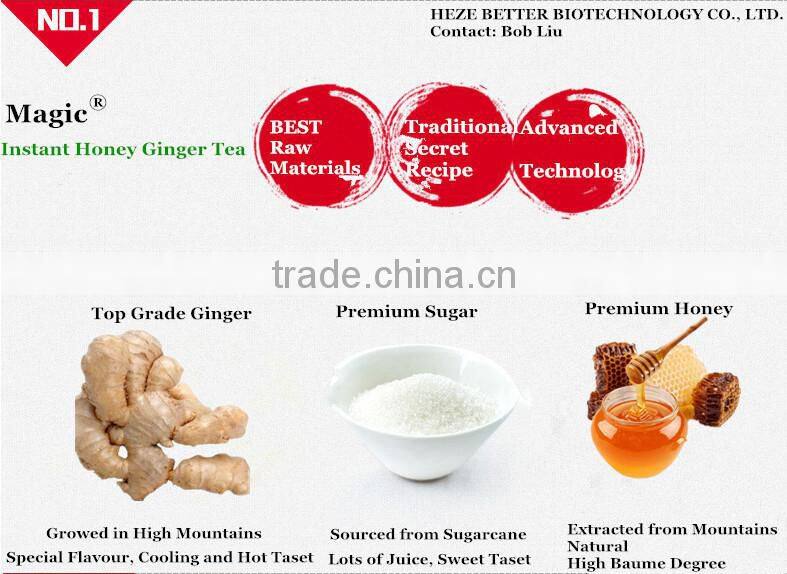 FDA certification Chinese red healthy tea, instant honey ginger tea , lemon instant ginger tea