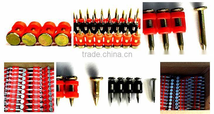 Factory Manufaturer Supply plastic strip nails / Electro galvanized gas pins nail