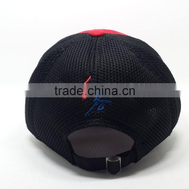 sandwich mesh custom baseball cap/promotional baseball cap with embroidery logo