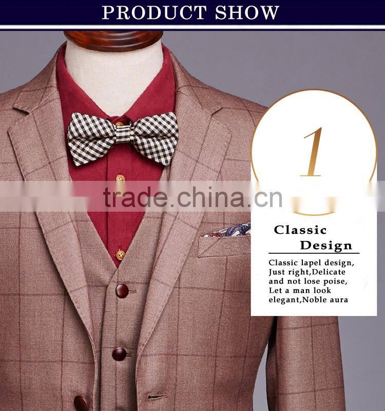2017 hot sale latest pant coat picture men formal suits with stripe fabric