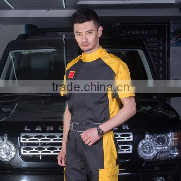 Men's Two Tone 100% Cotton Safety Yellow Shirt