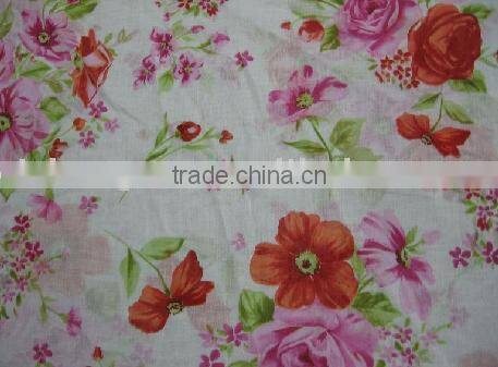 new print 97%cotton3%stretch poplin rose big flower fabric printing