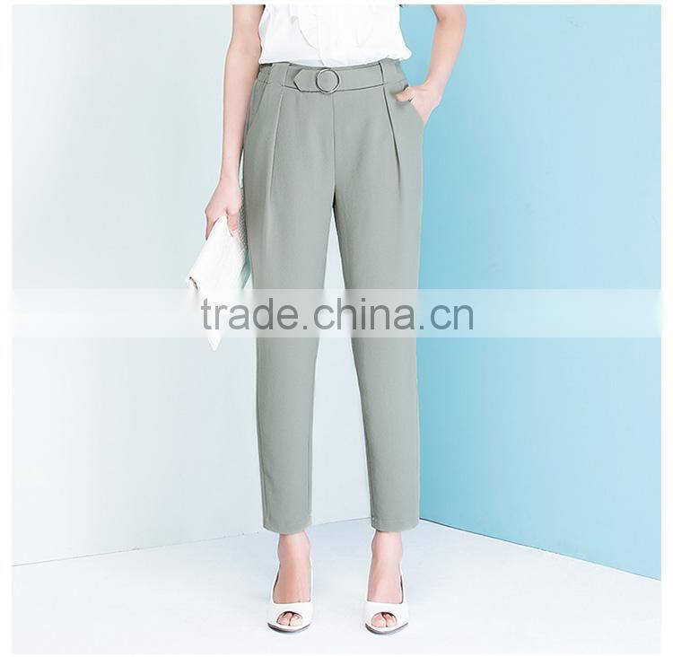 2017 new skinny nine point pants Korean Haren female leisure trousers loose waisted pants sample customization manufacturer