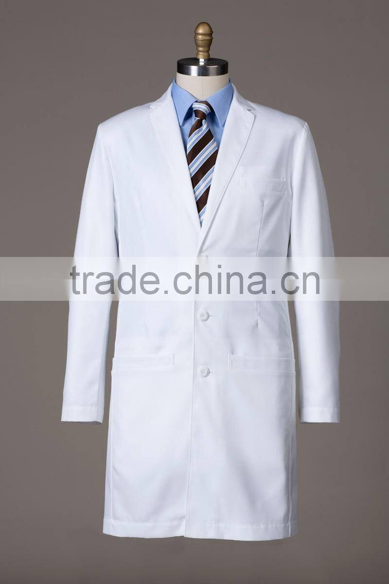 Lab coat unifrom type 65 Polyester / 35 Cotton white unisex lab coats