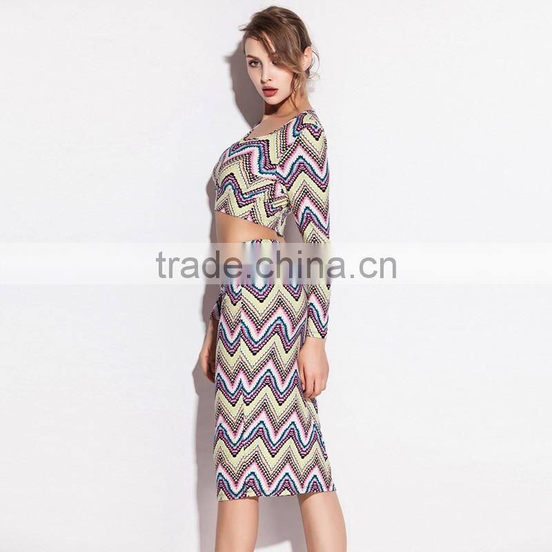 Two Piece Porm Dress Latest Wholesale Dress Designs for Ladies