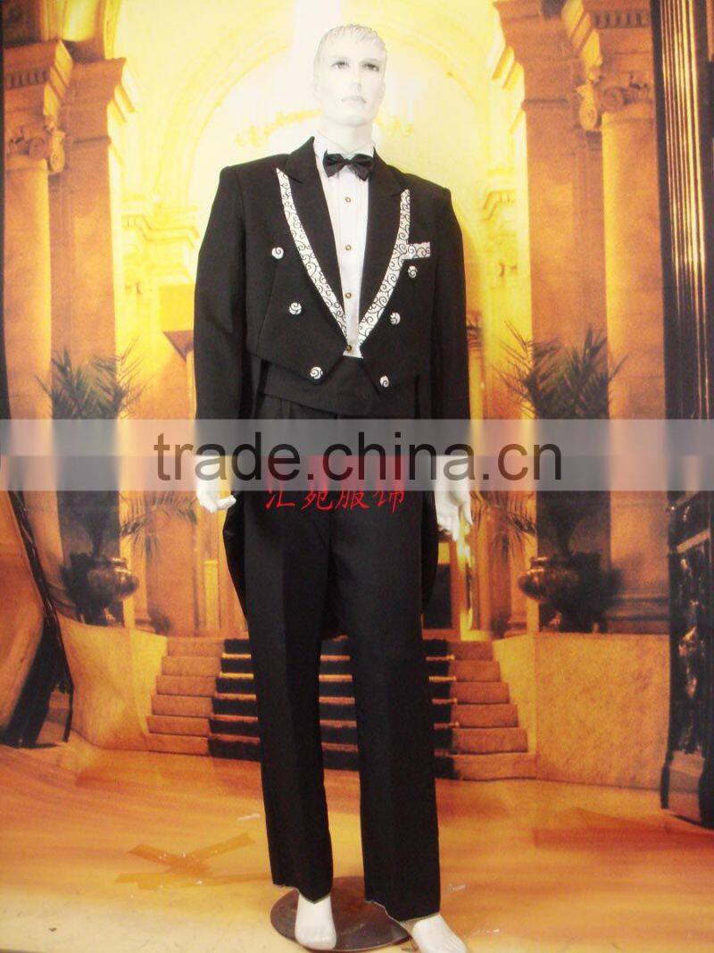 black men's wedding suit