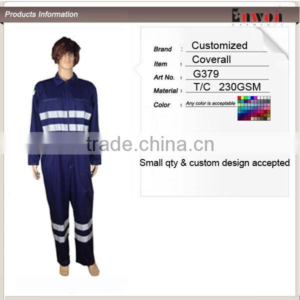 Breathable Cotton Coverall With Reflective Tape