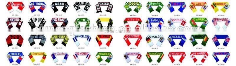 2016 Fashion woven knitted cheap football scarf sports fans scarf