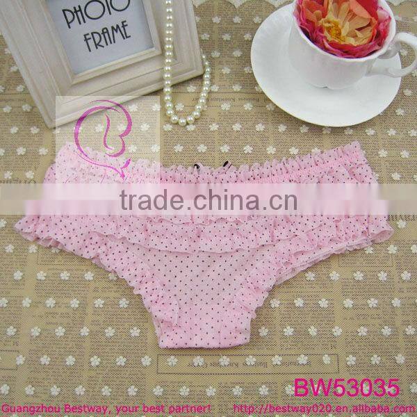 Wholes sale ladies fashion polk dot drape underwear