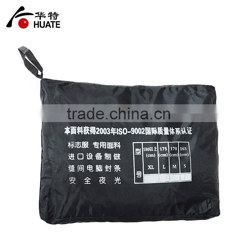 Mens black refelective raincoat,waterproof polyester raincoat manufacturer