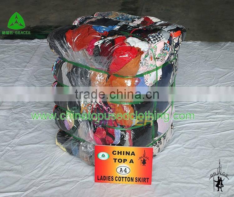 Bales Of Mixed Ladies Cotton Skirt High Quality Canada style Used Clothing Ontario style