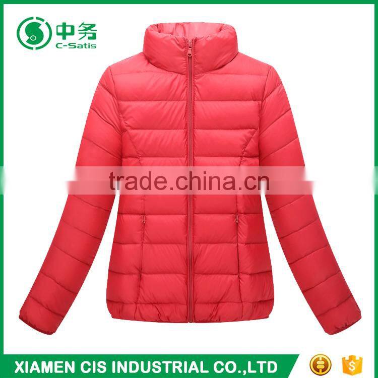 Ximen CIS New Product Winter Comfortable Keep Warm Ladies Red Down Jacket