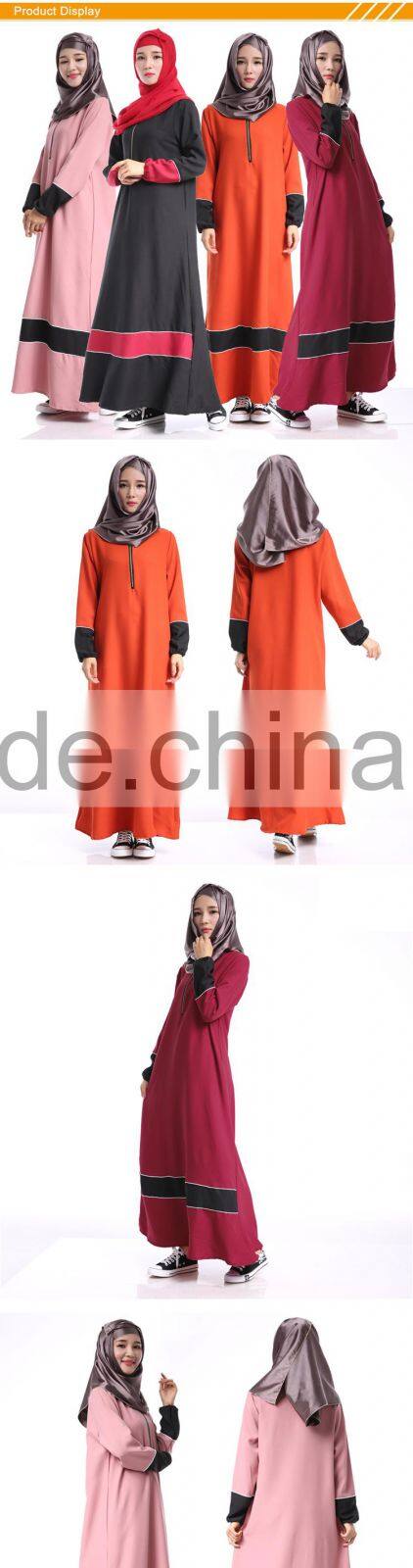 Zakiyyah 610 Ethnic Style muslim dress with Zipper Front abaya with hijab for women party wear in kaftan