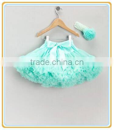 Baby girl tutu bloomers tulle ruffles diaper cover matching a floral headband wholesale factory price