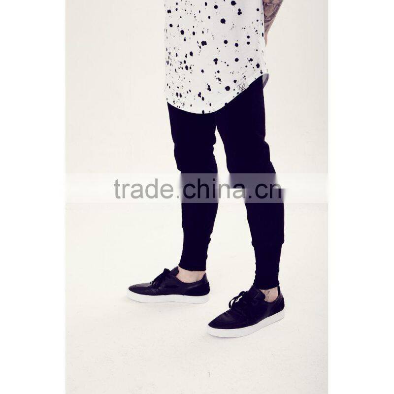 custom logo drop crotch sweat pants joggers