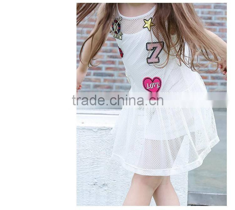 Tinta Roriz New Kids Dresses T16319 Summer Girls's Dress with Camisole 2pcs Casual Girls Dress Set Wholesale