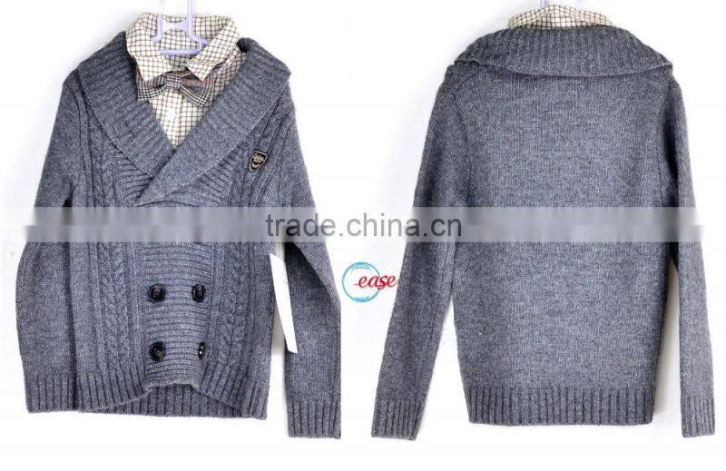 boy collar neck button up sweater